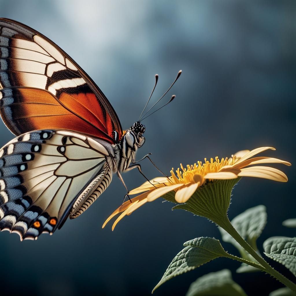 Butterfly in Flight: Ultra-Realistic National Geographic Pho...