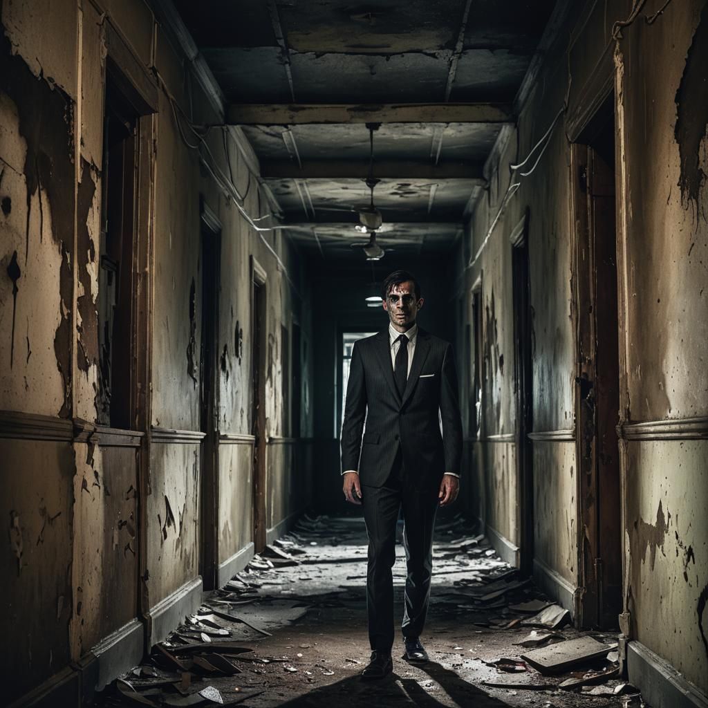 Dark Surrealism: Frenchman in Abandoned Asylum