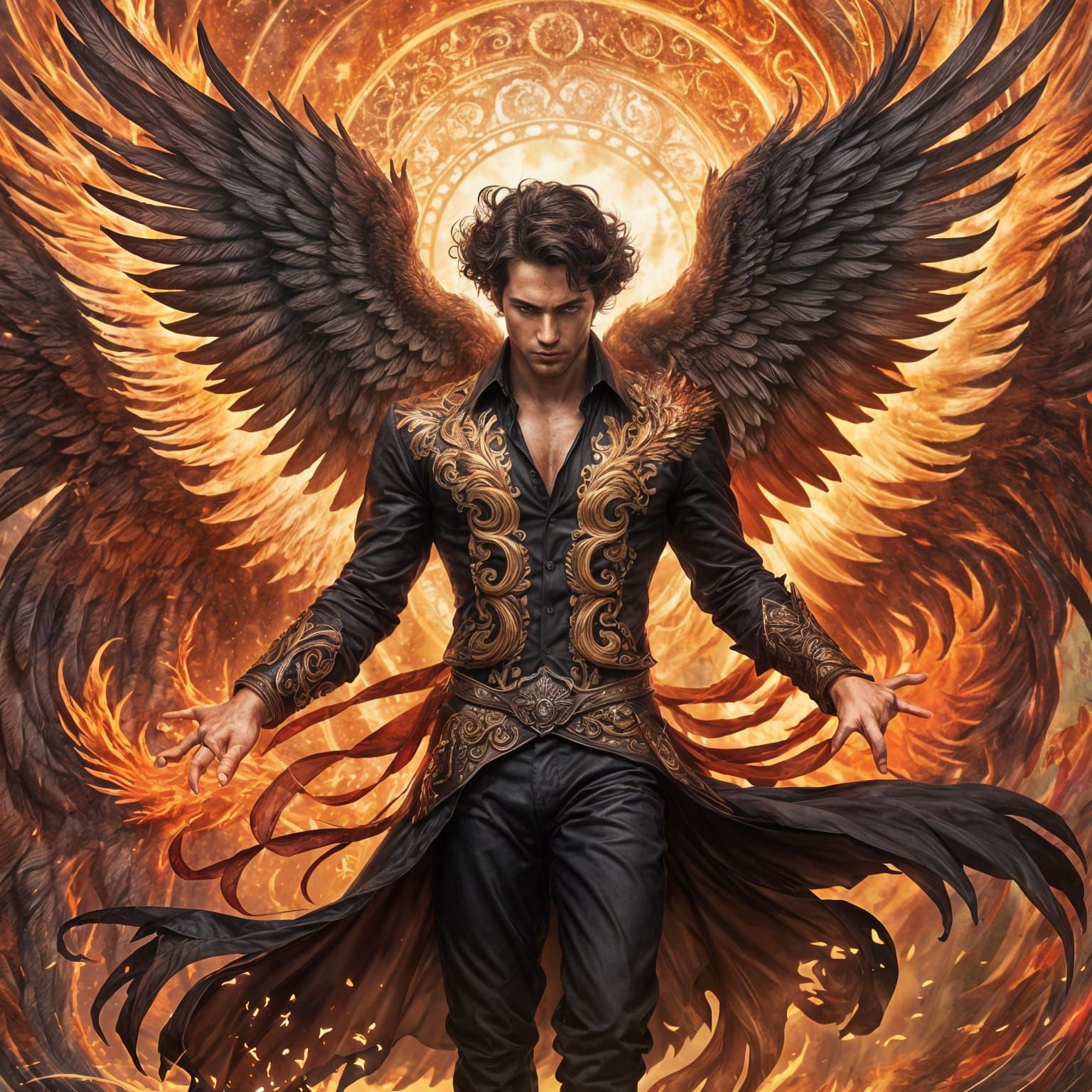 Muscular Phoenix Man with Dark Brown Hair