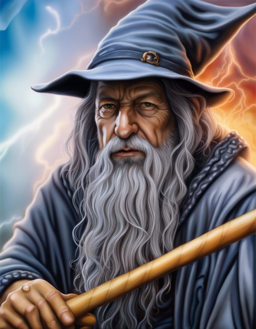 Hyperrealistic Wizard with Intricate Detail