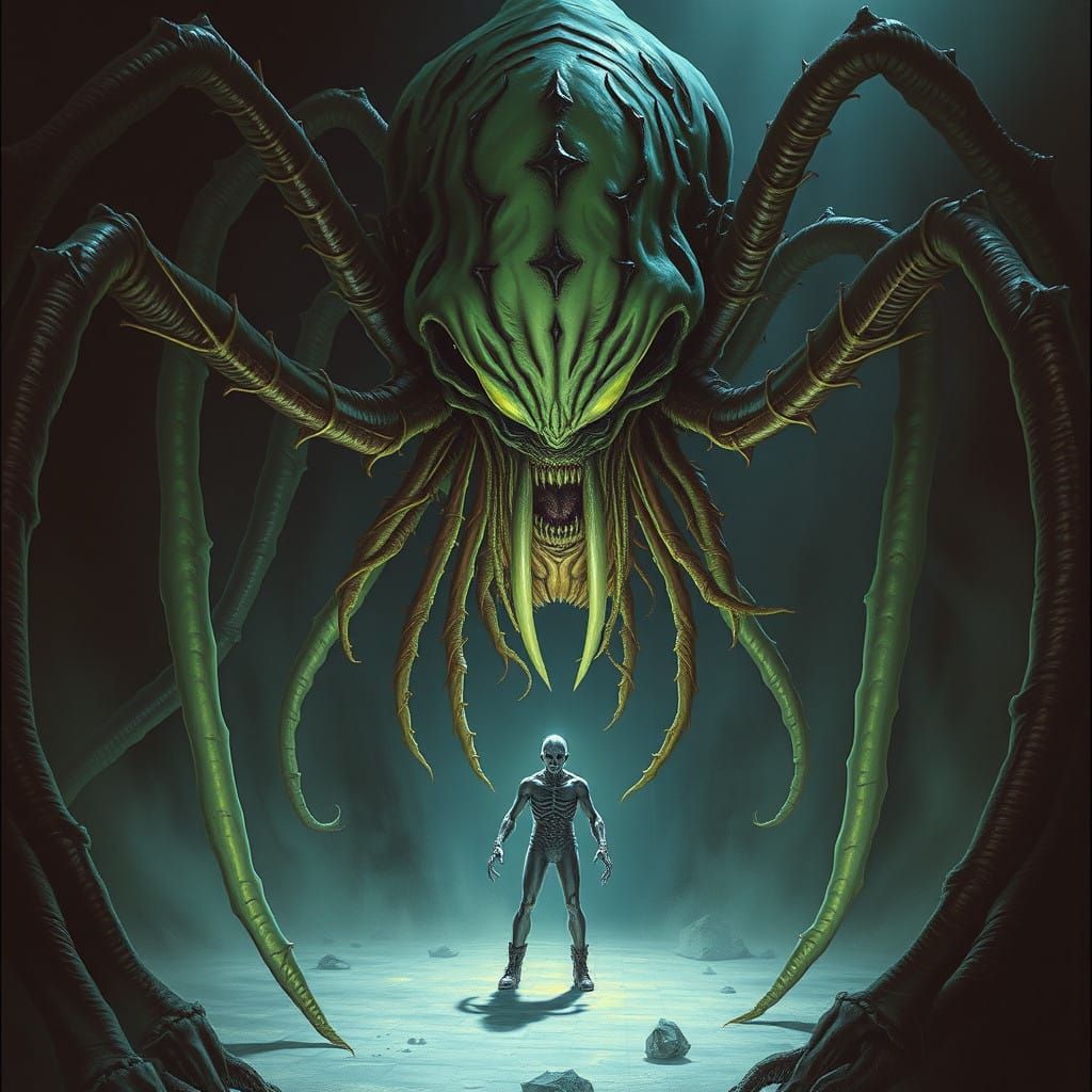 Eldritch Horror Creature Unleashes Terror in Dark, Forebodin...