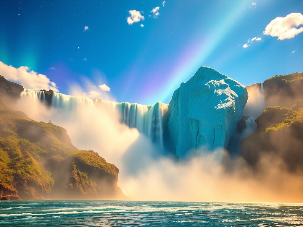 Dramatic Victoria Falls in Full Flow with Emerald Surrounds