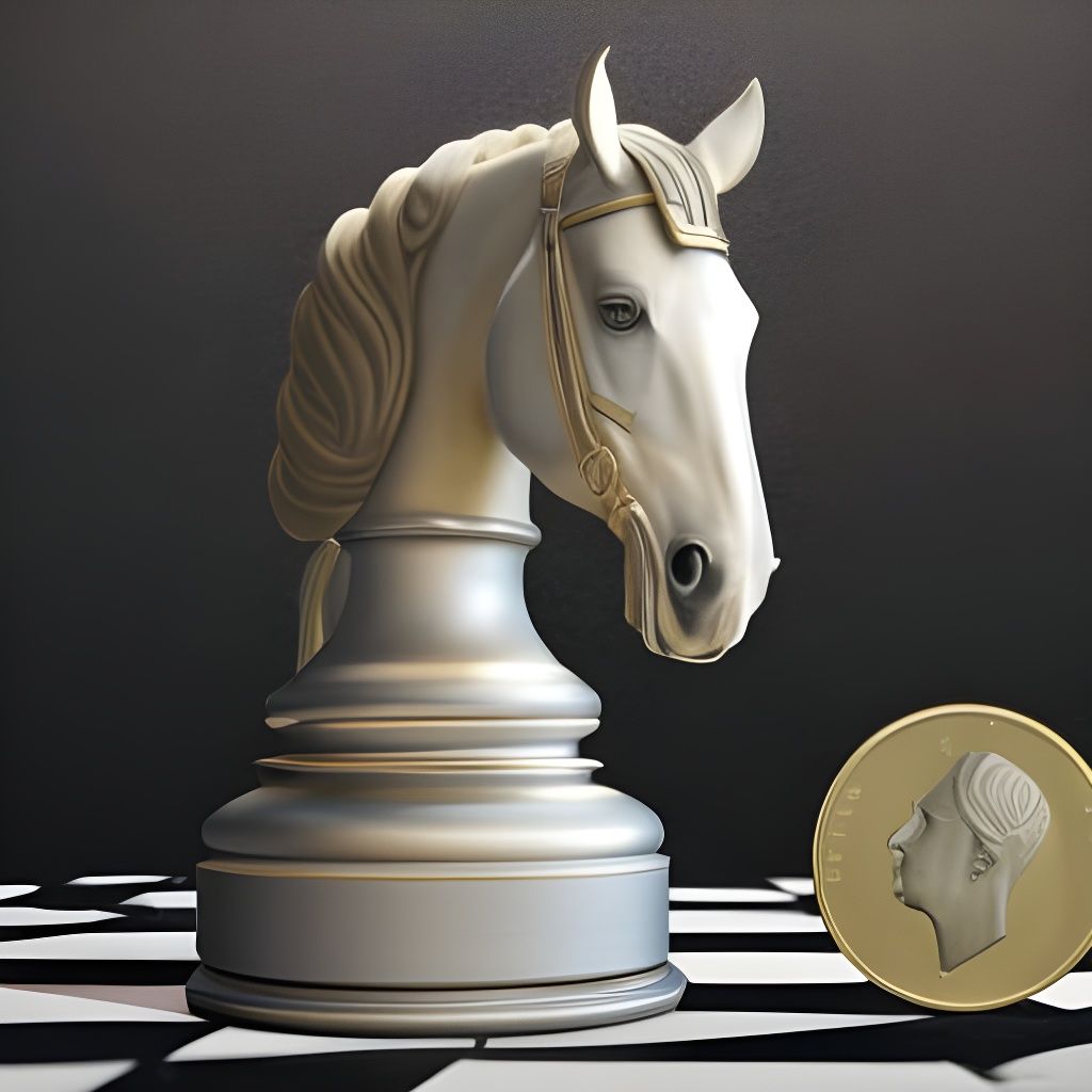 Chess Knight with Horse Helm: Detailed Ivory Piece