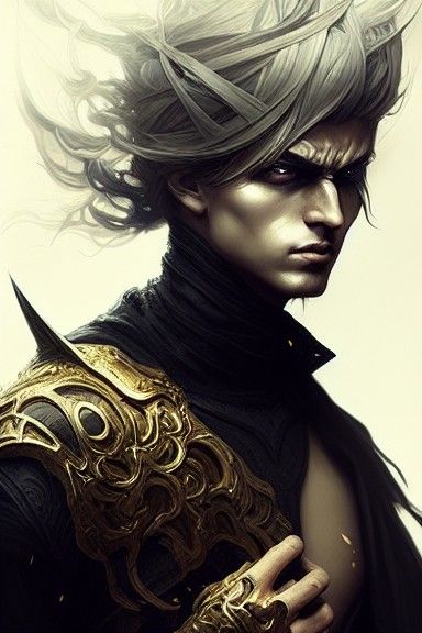 Dark Fantasy Battlemage Crackling with Power