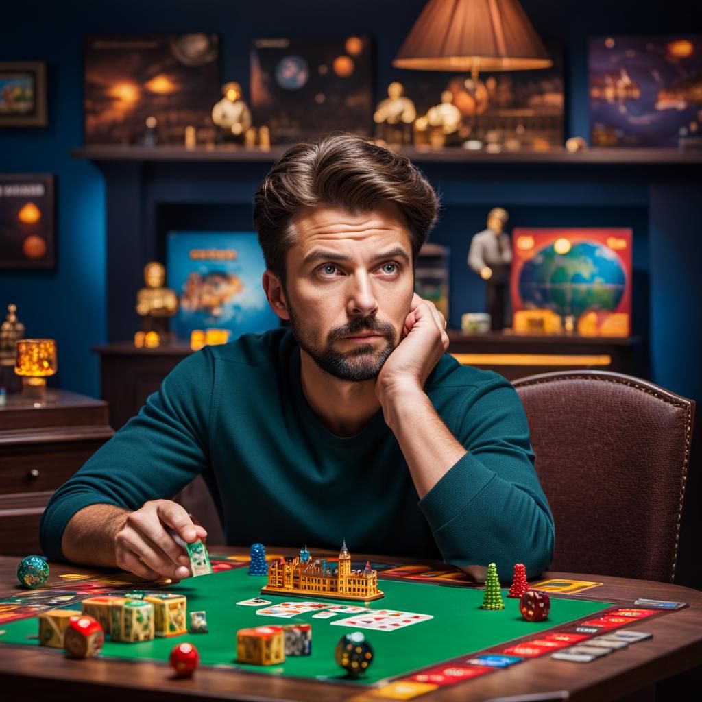 Bored Person at Global Board Game Table