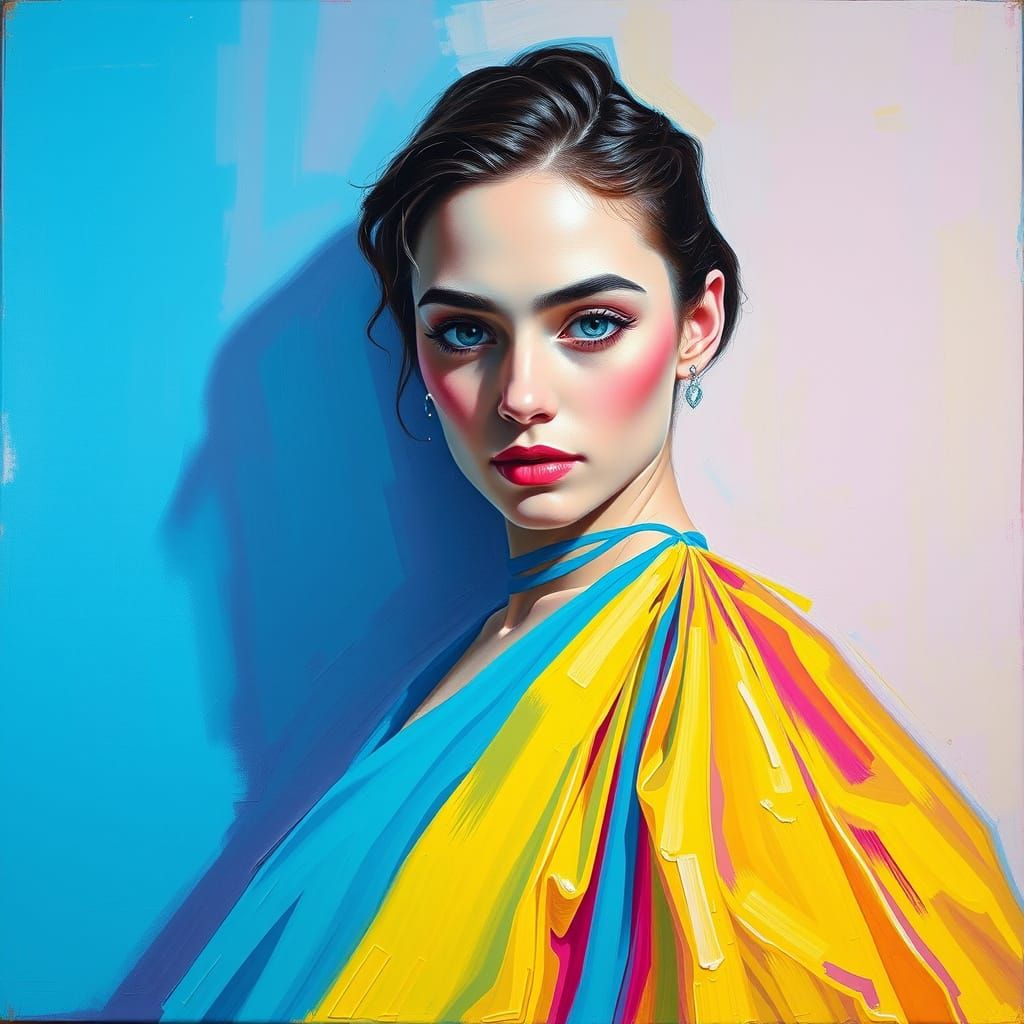 Colorful Dress as Oil Painting Masterpiece