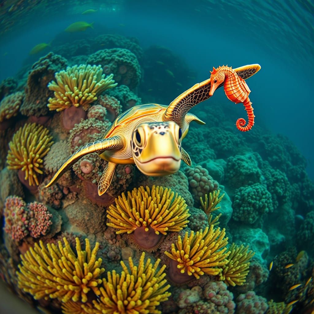 Vibrant Underwater Scene Captured with Photorealistic Clarit...