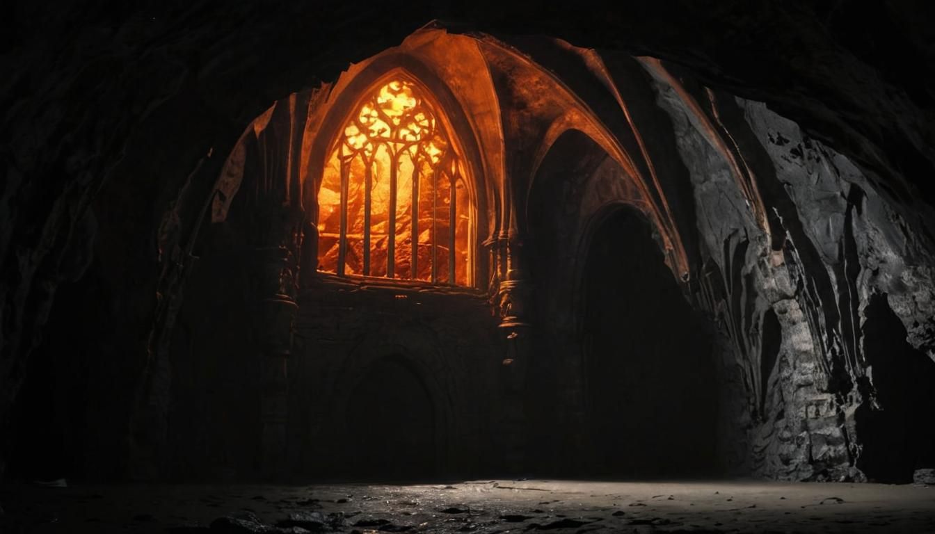 Gothic Vampire Castle in the Deep Dark Ocean