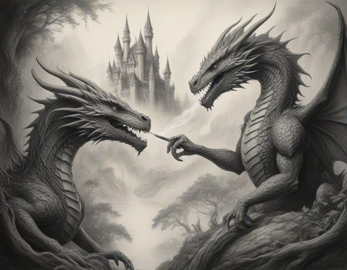 Pencil Transforms to Smoke, Sketching Fantasy Scenes