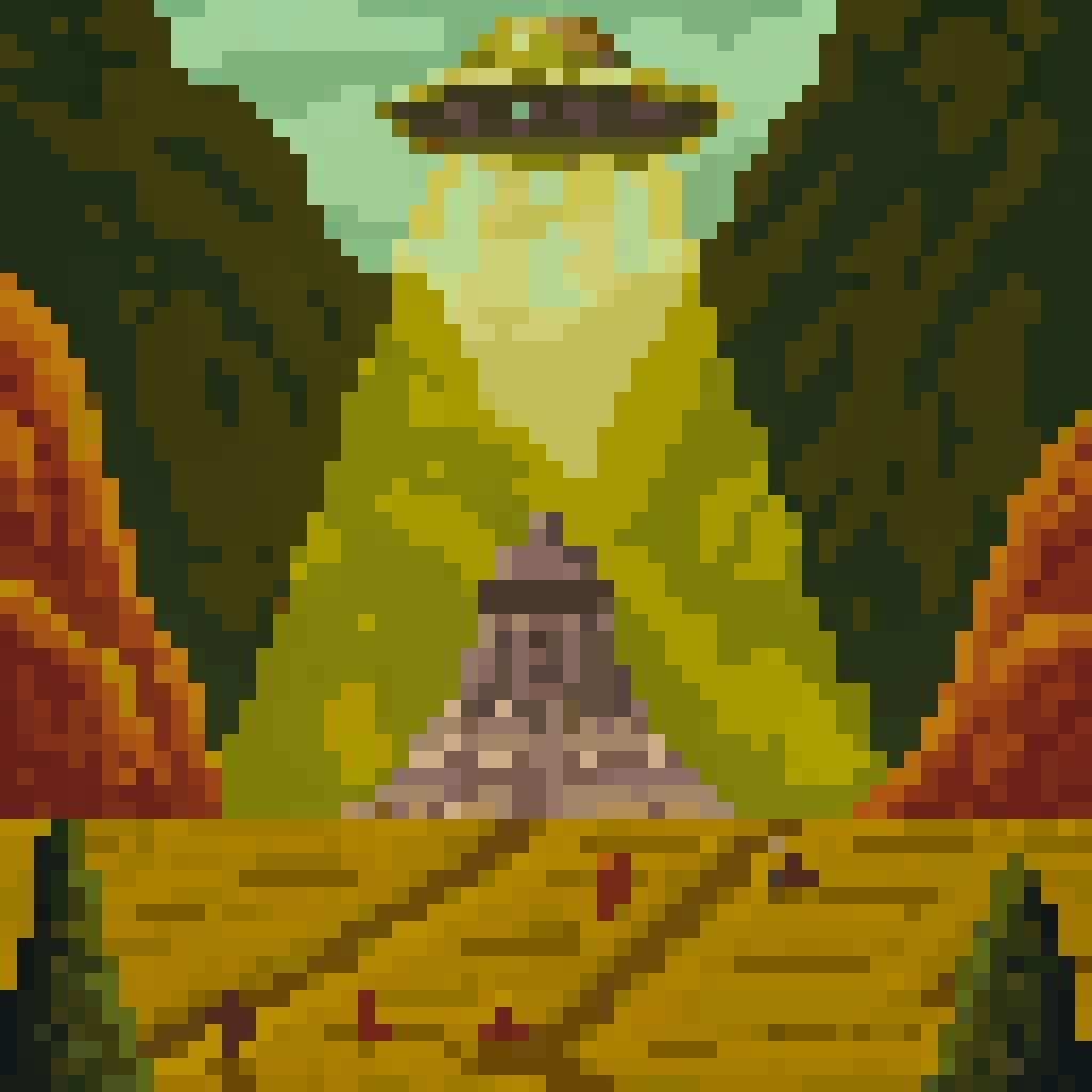 Surreal Incan Era Space Vehicle Lands in Andean Mountains