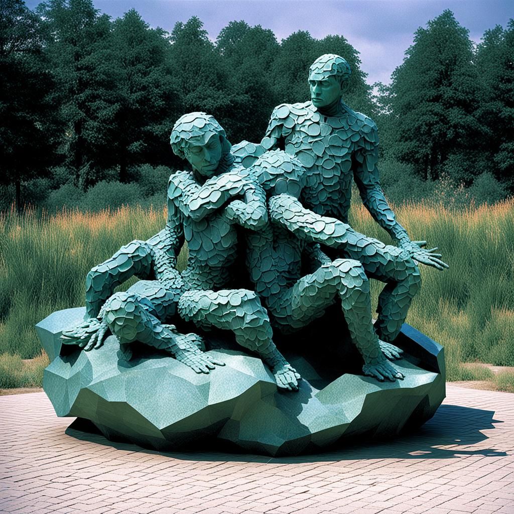 Postmodern Life Sculpture: Sci-Fi Organisms in Polished Meta...