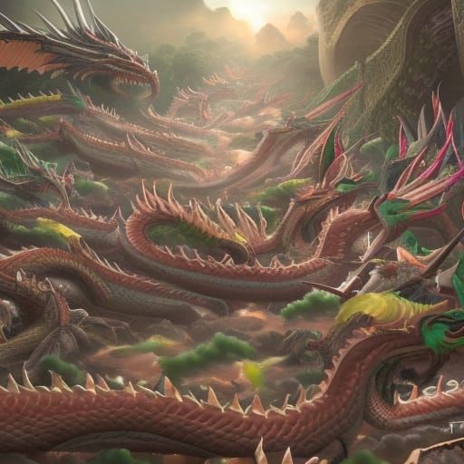 Malaysian Dragons Crowd in Photorealistic 4K