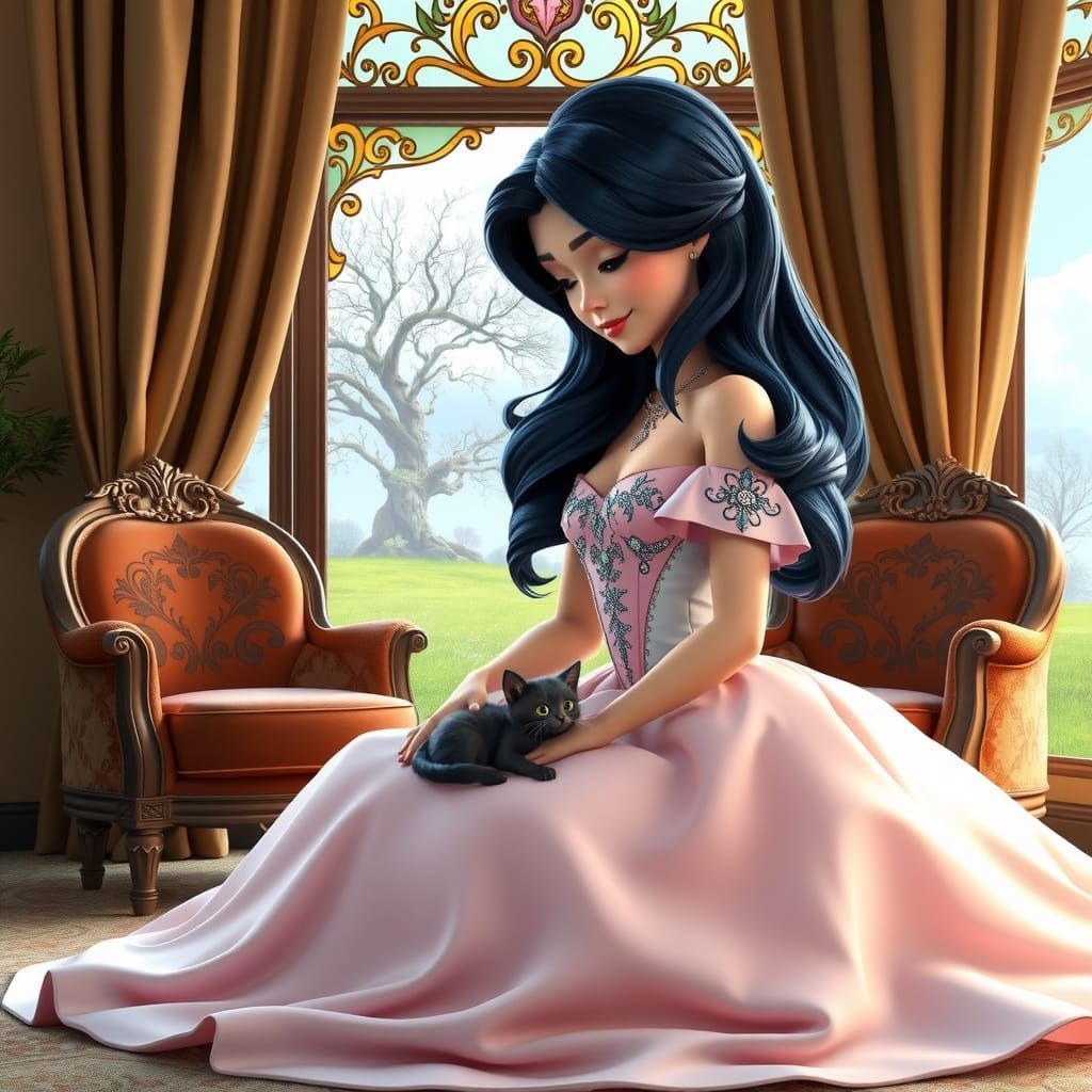 Marinette in Ball-Gown with Kitten