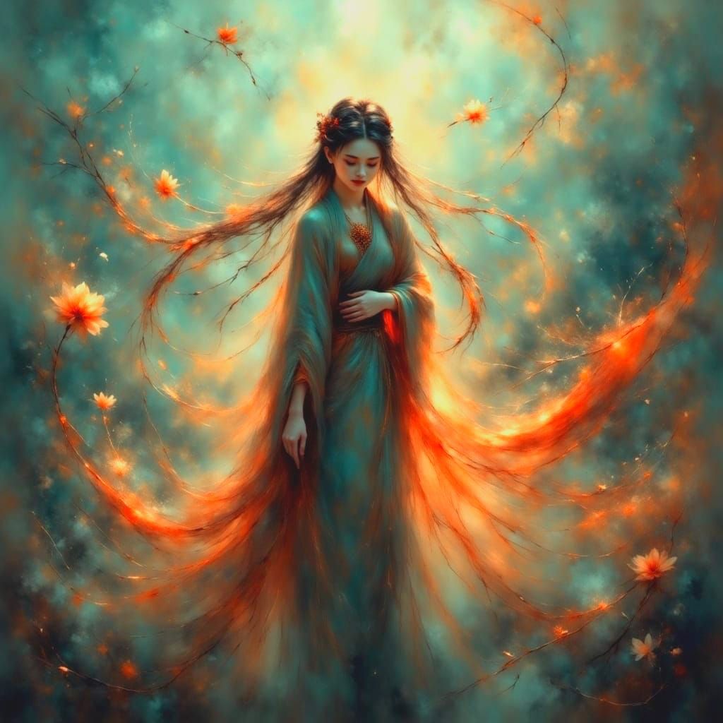 Ethereal Abstract Motherhood Celebration in Xianxia Style