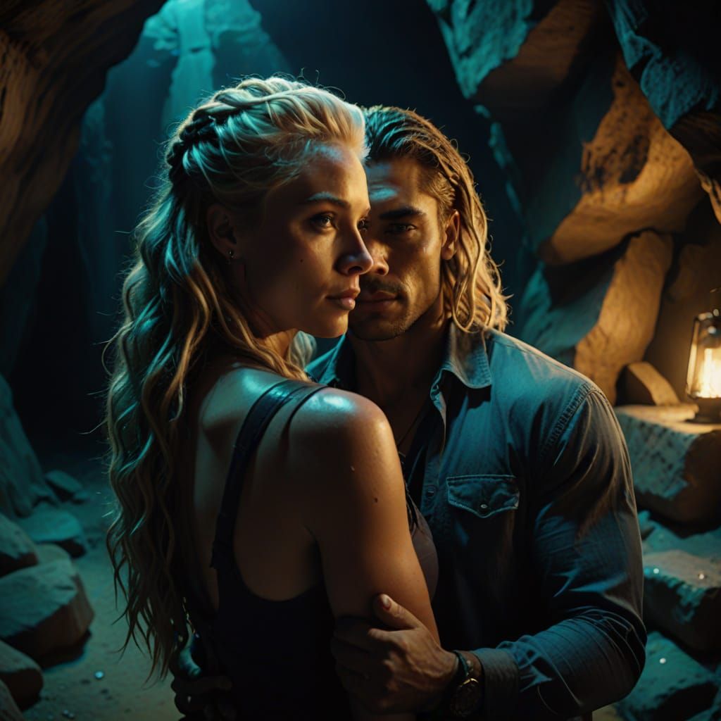 Embrace in a Dark Cave: Film Noir Style