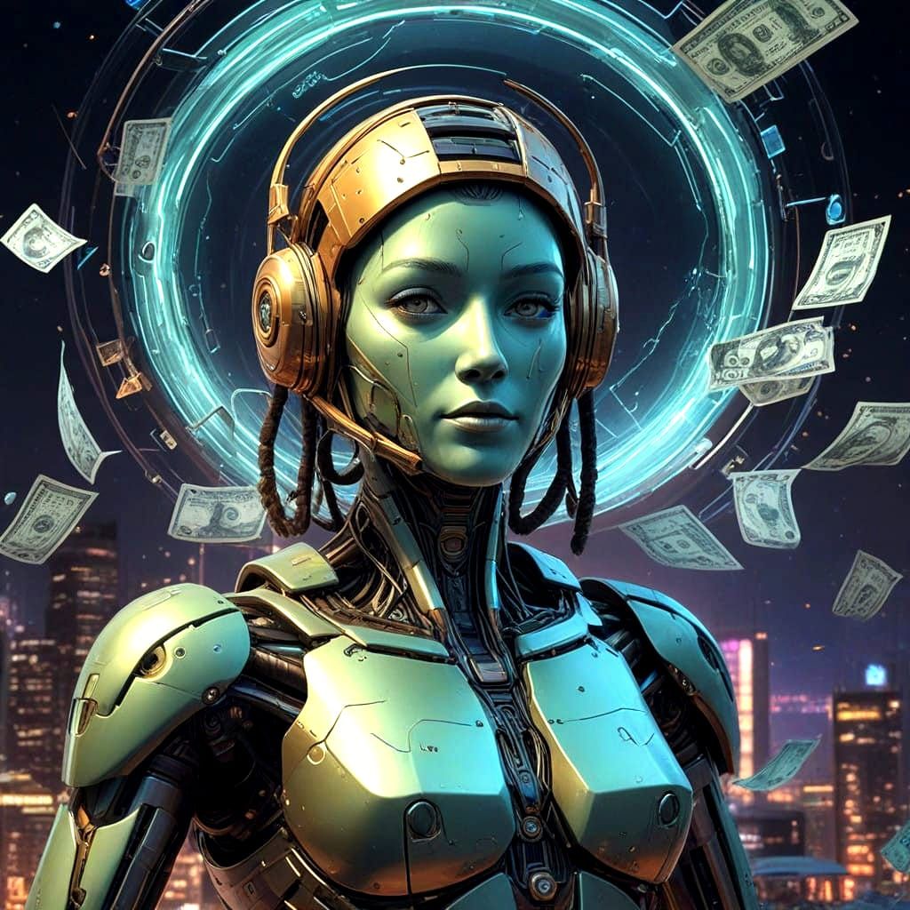 AI Masterpiece: Hypnotic Fusion of Tech and Treasure