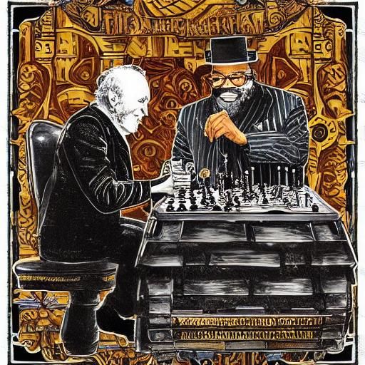 Mr. T and Bob Dylan: Steampunk Chess Match