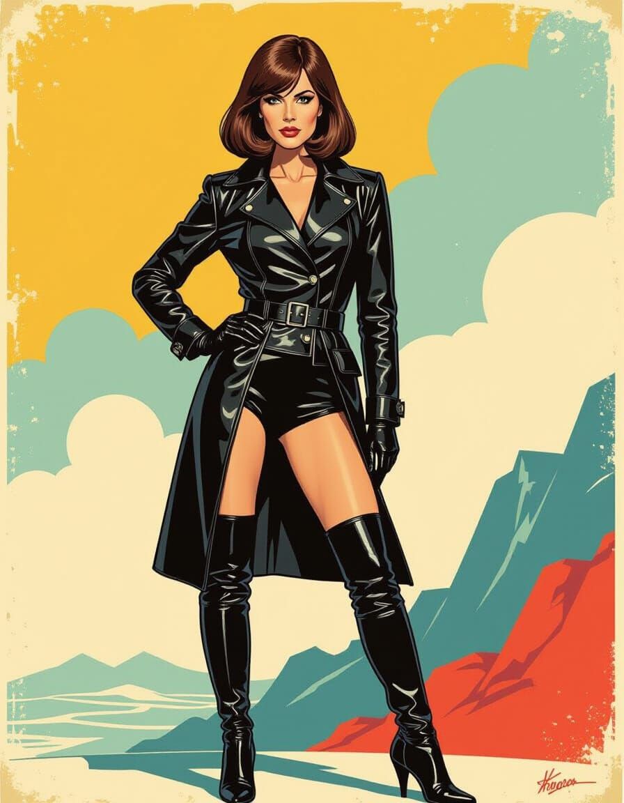 Emma Peel in Italian Fumetti Style