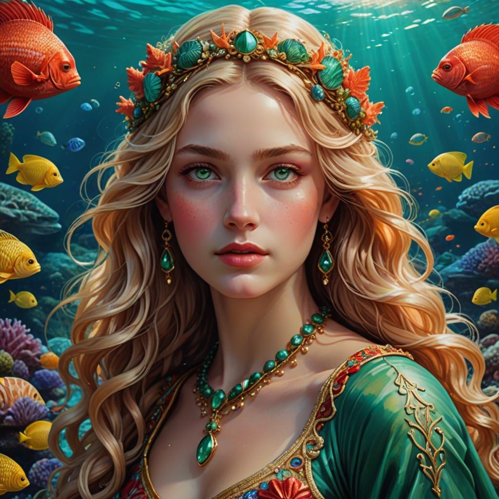 Portrait of Iphianassa, a Nereid Goddess