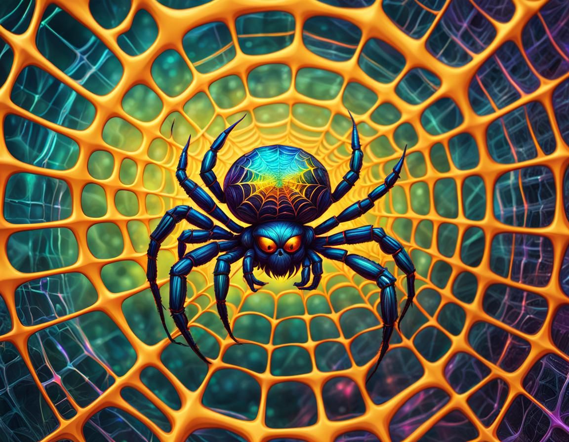 Spider in a Dazzling Cosmic Web