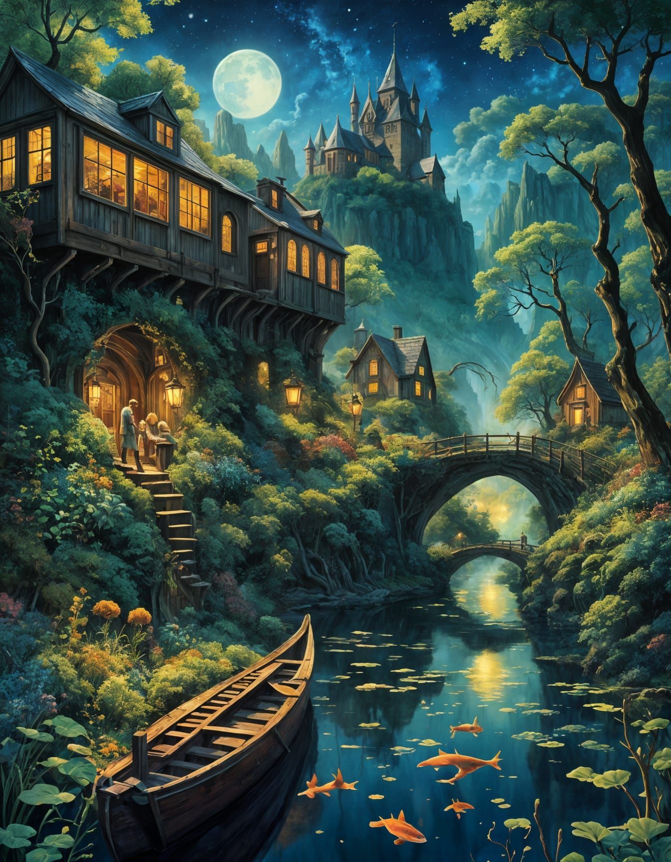 Fantasy Landscape in a Studio Ghibli Style