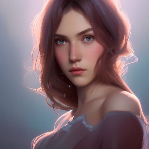 Anastasia Portrait in Art Nouveau Style