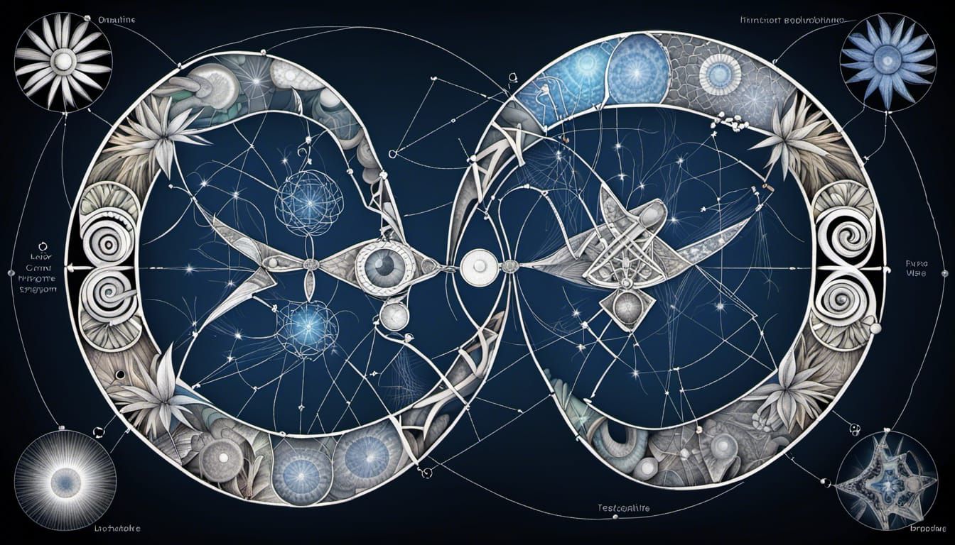 Technical Drawings of Pristis Pristis with Quantum Zentangle