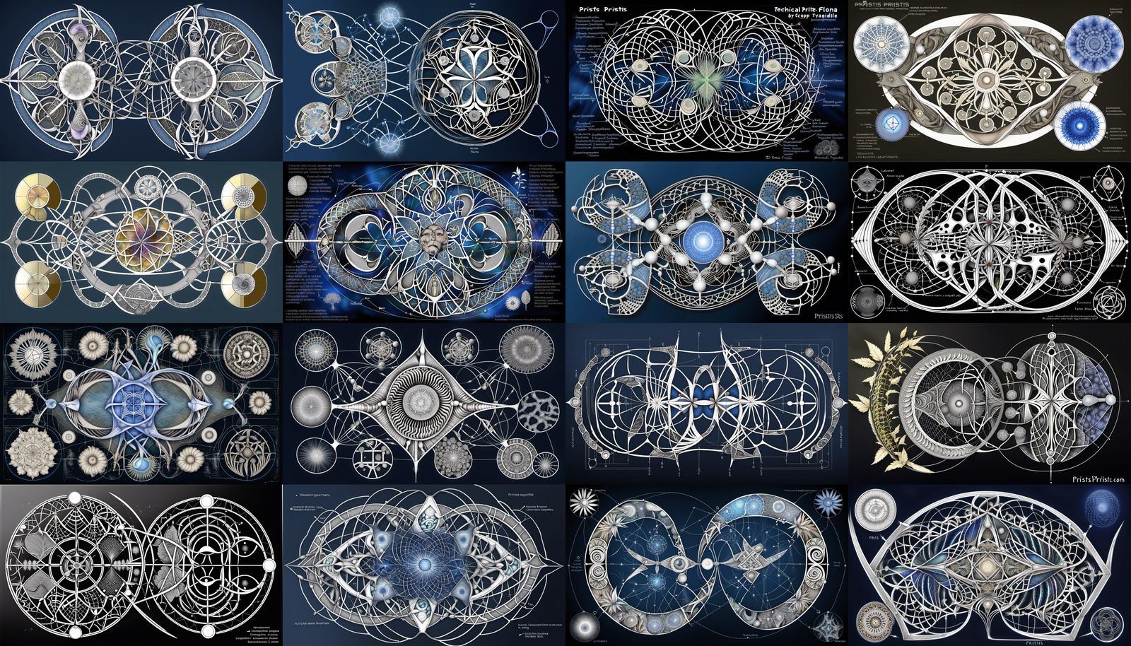 Technical Drawing of a Sawfish with Quantum Zentangle