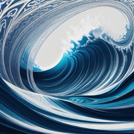 Fractal Waves in Modern Art Style