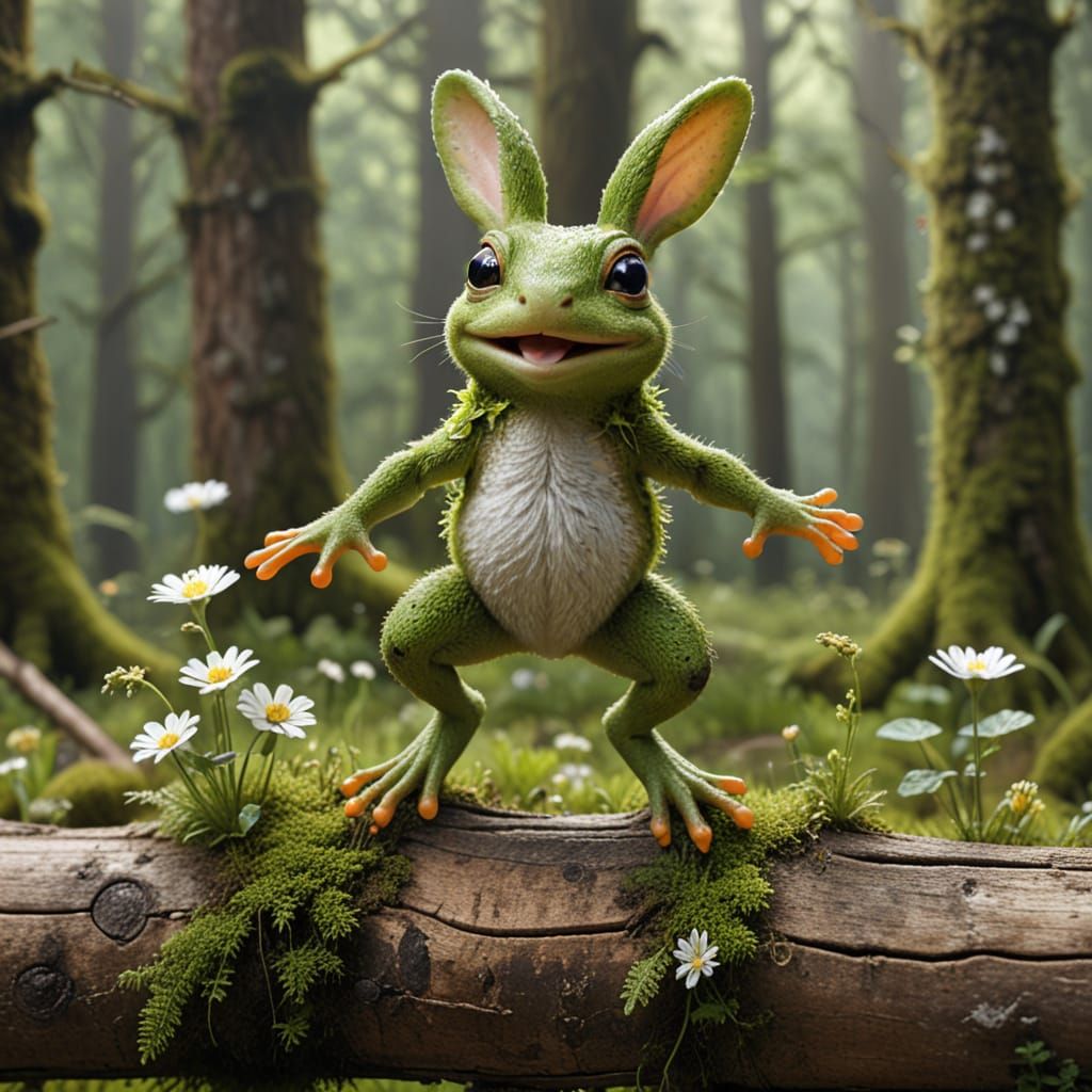 Fantasy Forest Dweller in Impressionist Style