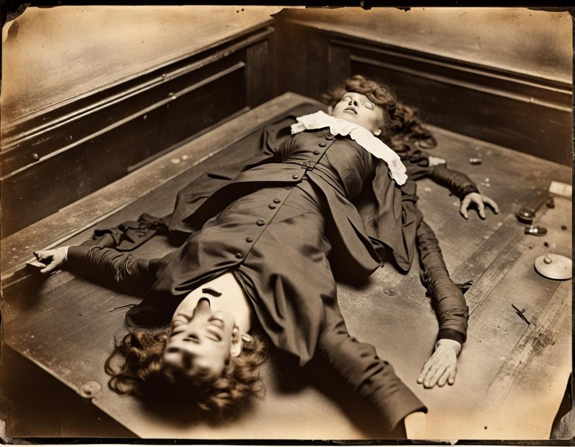 Vintage Morgue Photo: Dismembered Victim