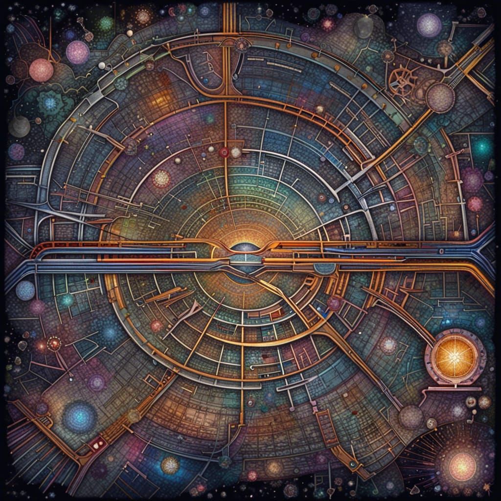 Holographic Map of London Underground in Cosmic Style