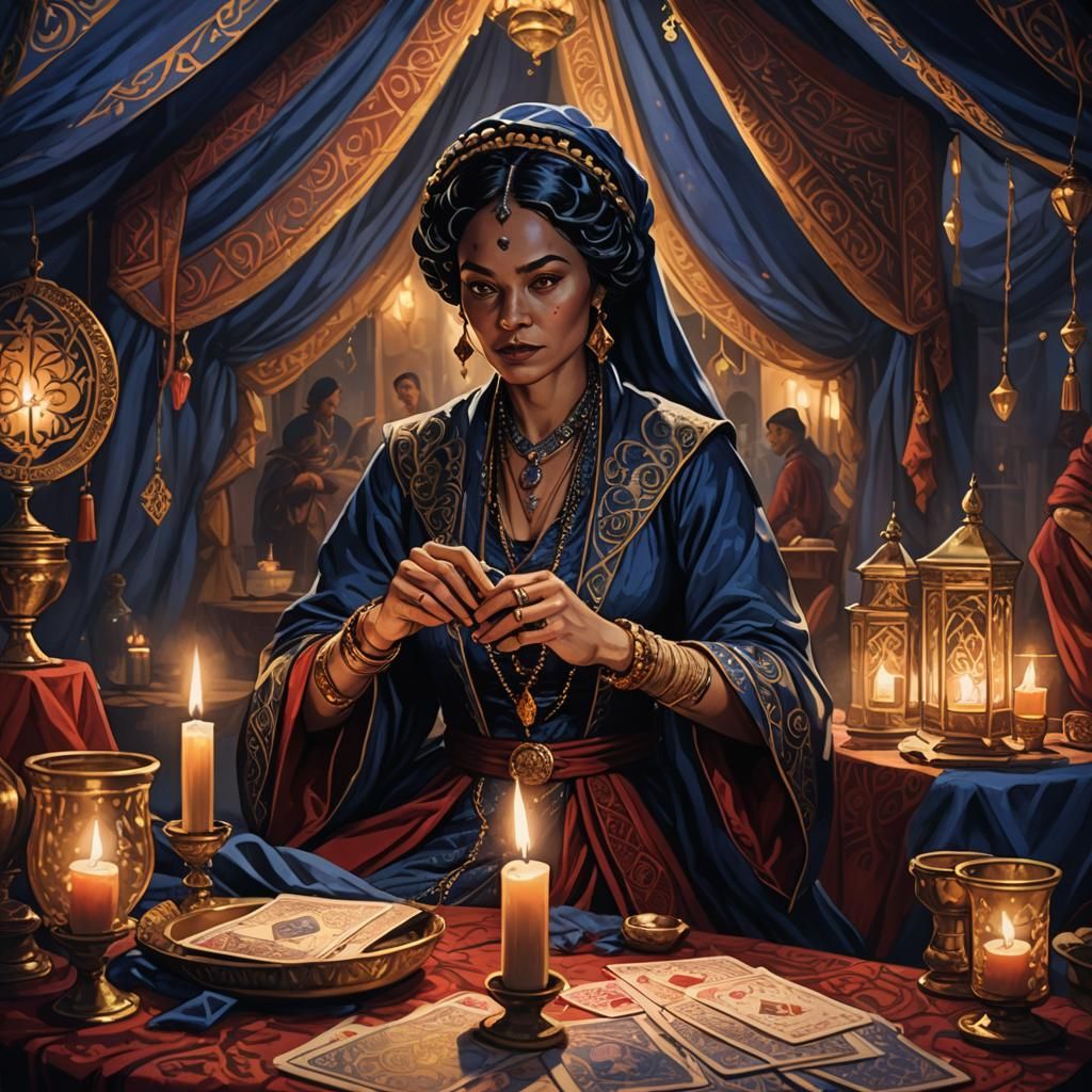 Madam Eva: Vistani Fortune Teller in Candlelight