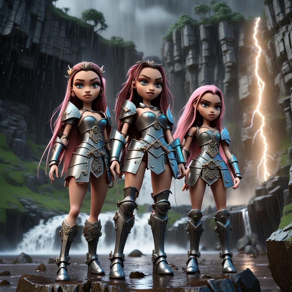 Bratz Rock Angelz as Medieval Knights
