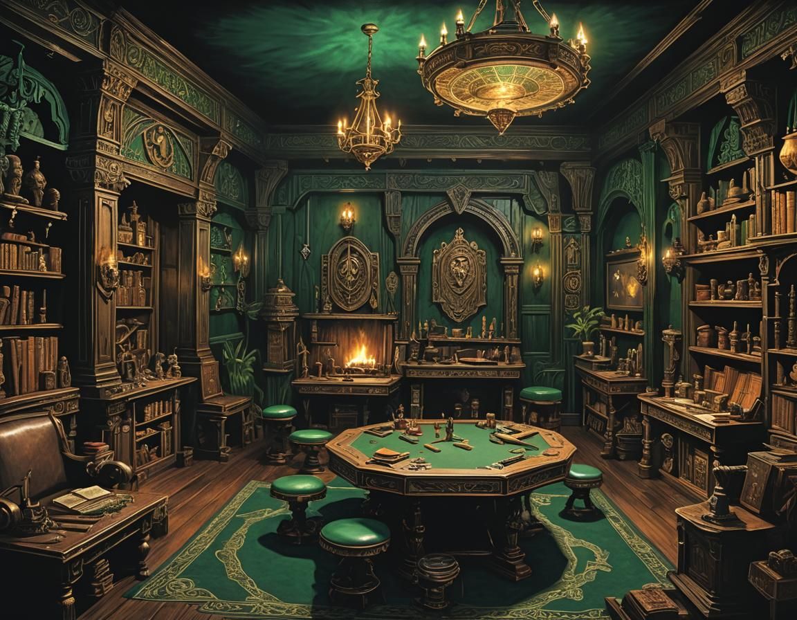 Mystical Dungeons and Dragons Game Table