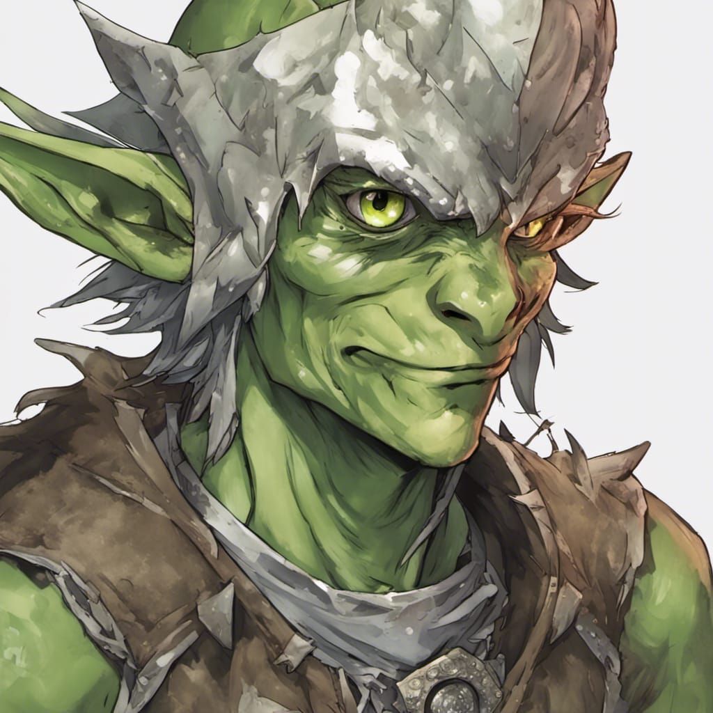Handsome Goblinoid Male in Anime Art Style