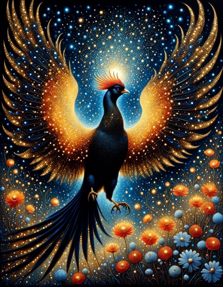 The Phoenix: Futuristic Filigree, with my own 2 loras