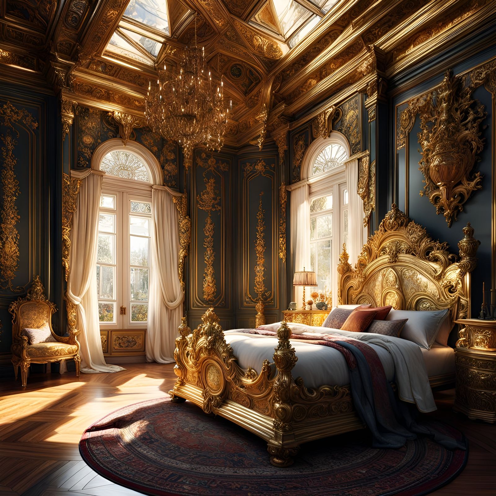 Ornate Royal Bedroom in Ultra Detail