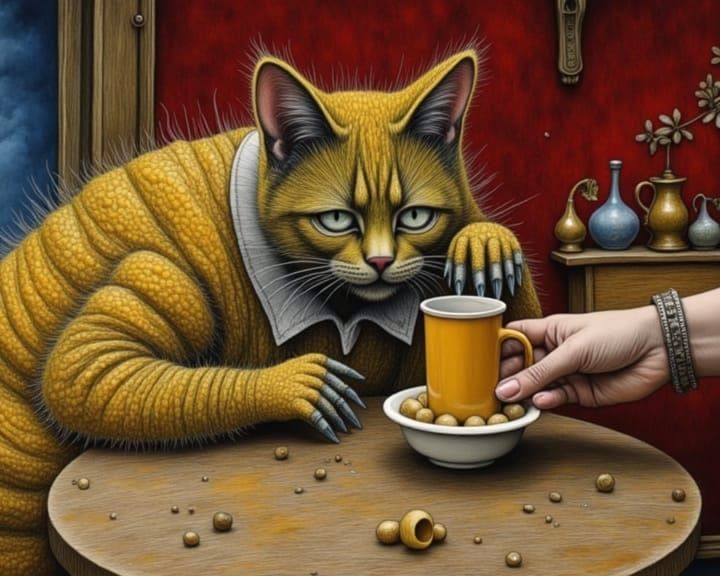 Cheshire Cat Donald Trump in Van Gogh Style