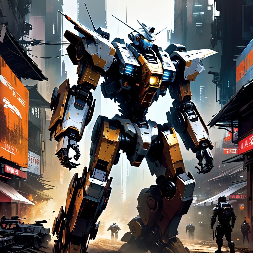 Detailed Mecha Bot Speed Paint