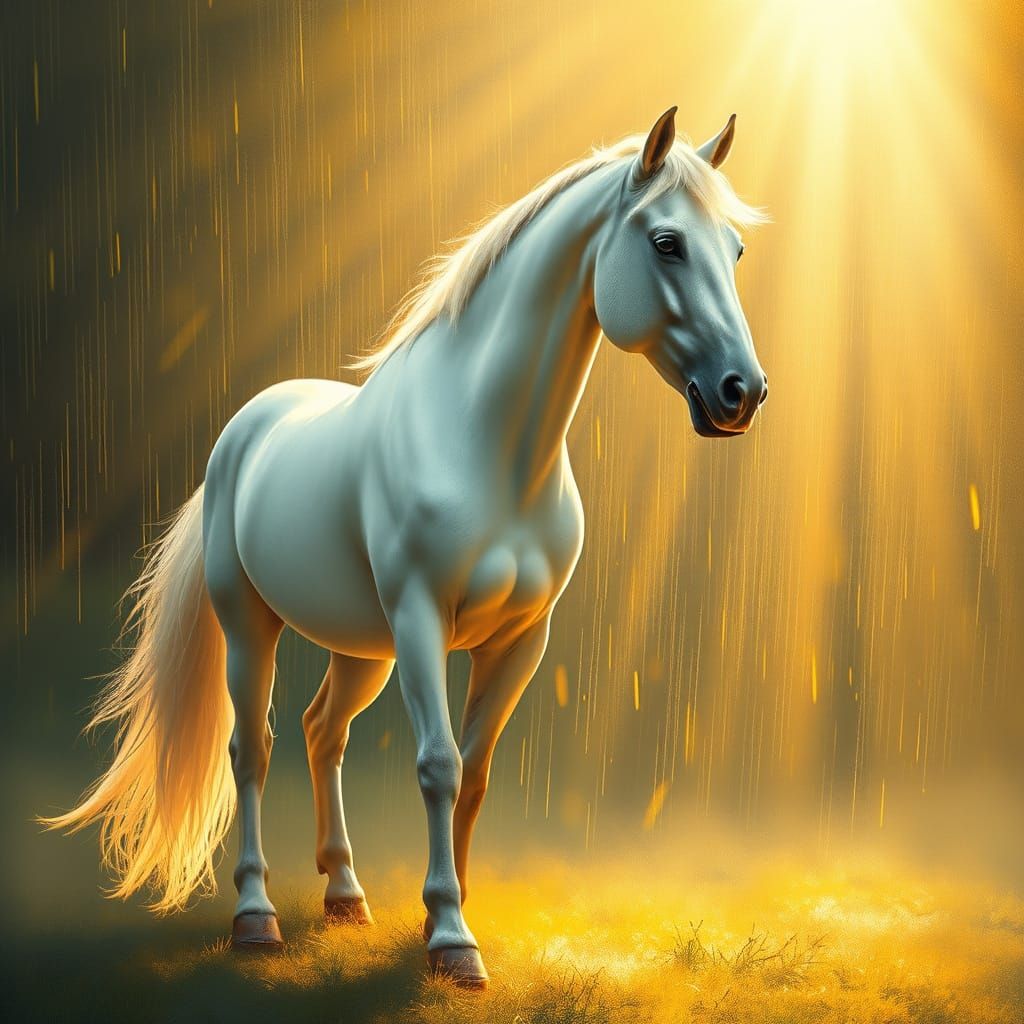 Majestic Horse in Golden Light