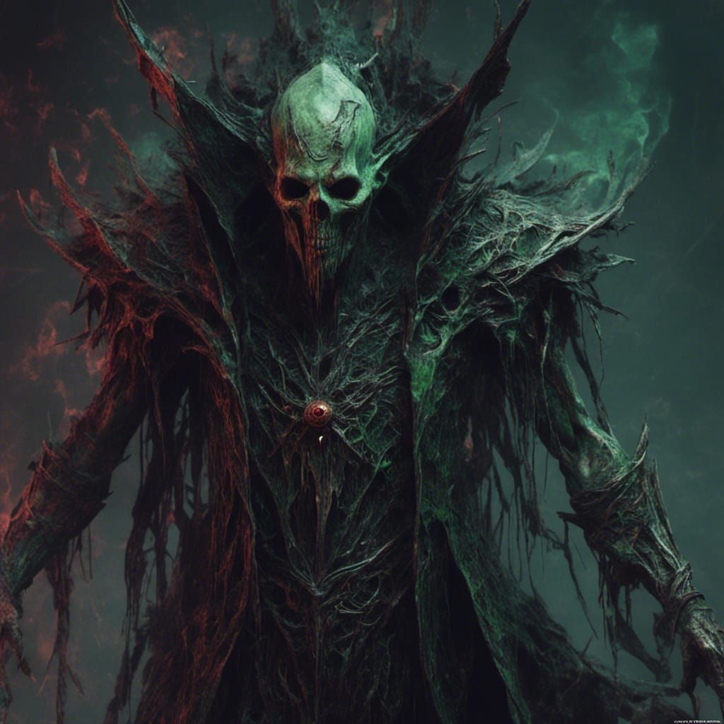 Macabre Dark Fantasy Necromancer Concept Art