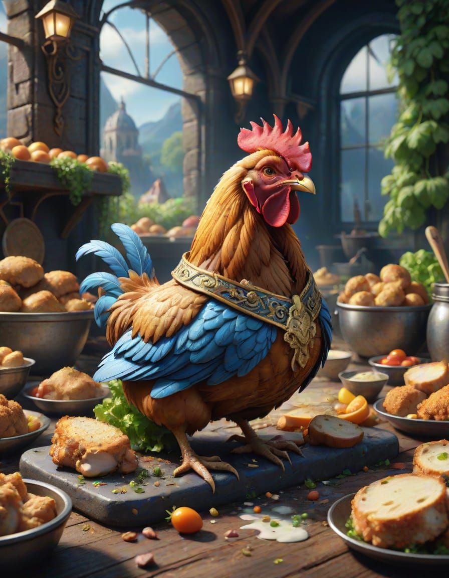 Epic Cordon Bleu Fantasy Feast in Vibrant Colors