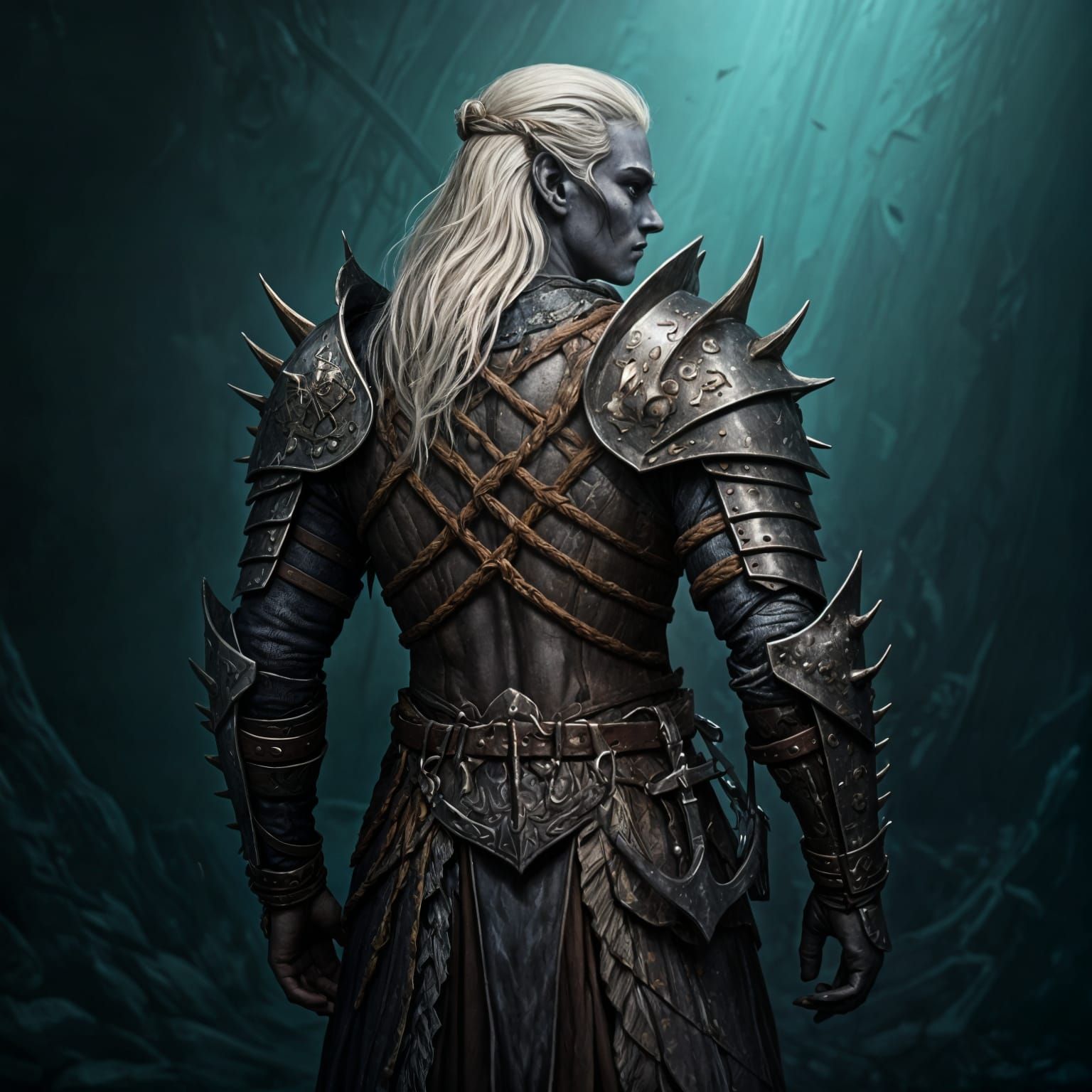 Drow Warrior with Shipwreck Armor and Ichor Anchor
