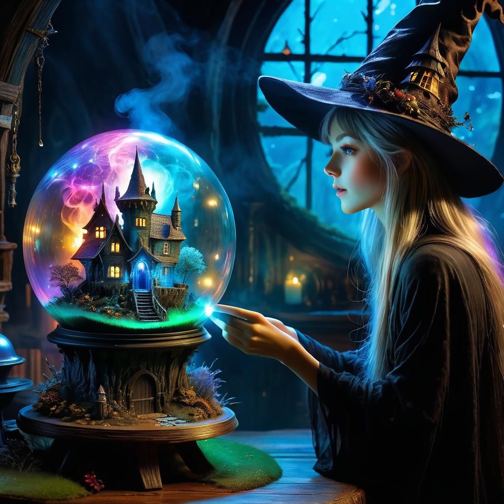 Mysterious Witch and Fairy Castle Diorama
