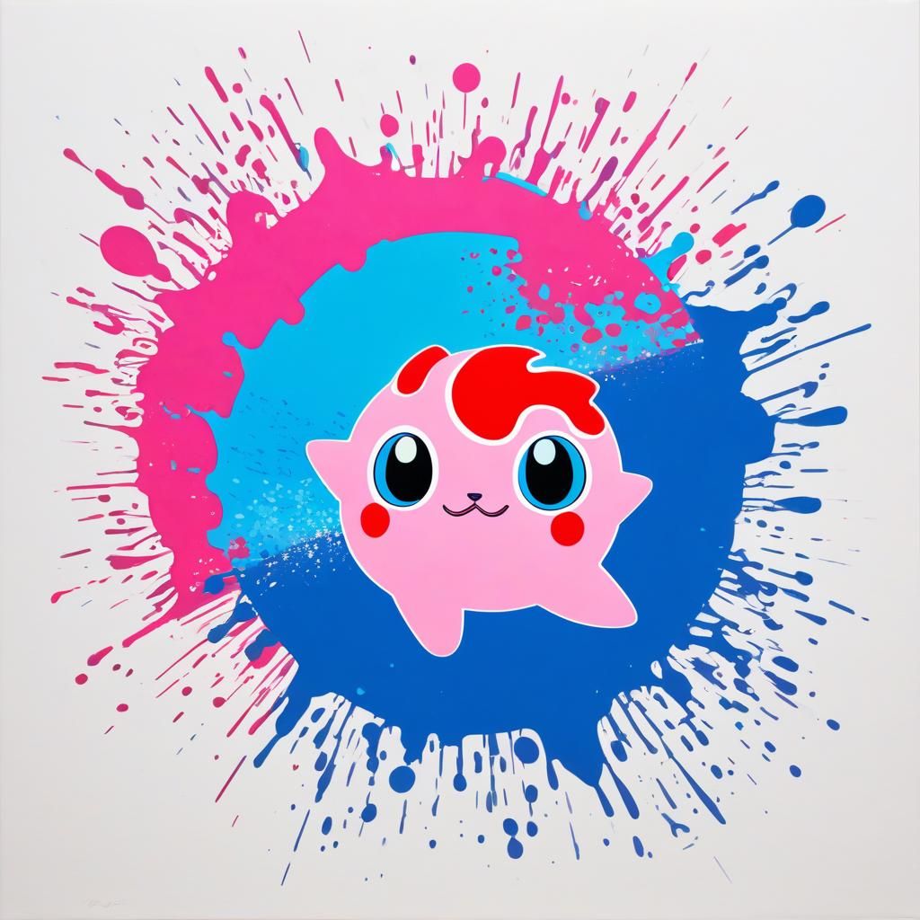 Jigglypuff Pop Art Screen Print