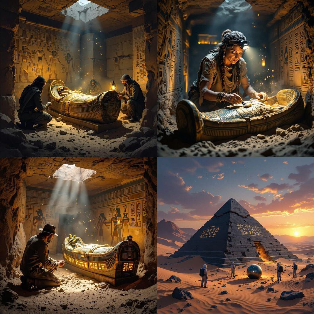 AI Art: Ancient Ruins and Desert Excavations