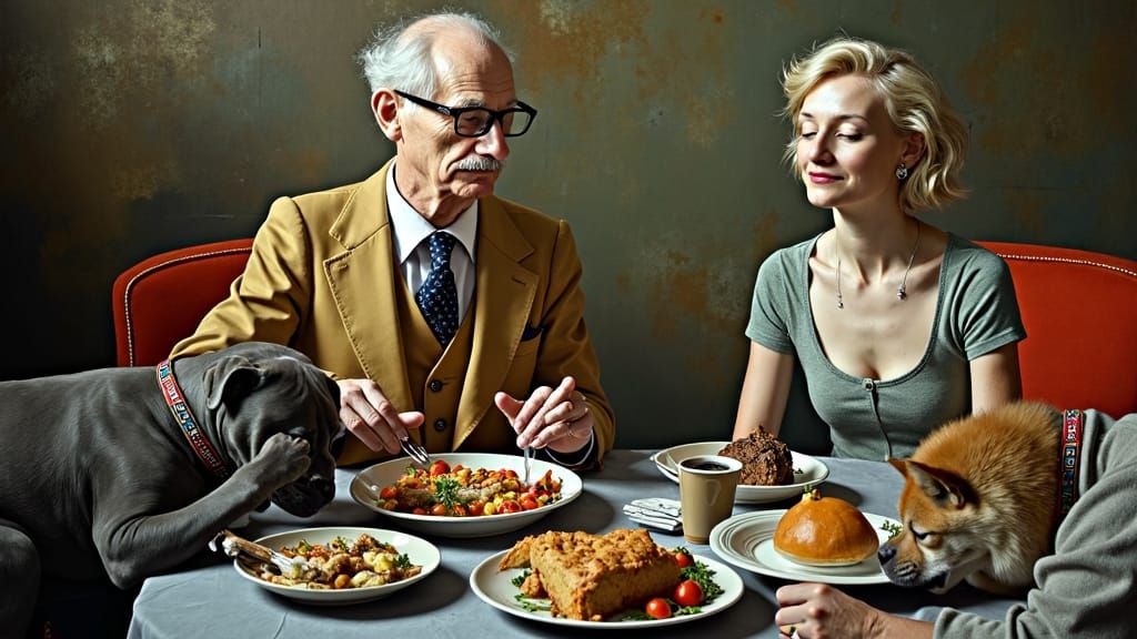 Alien Party Out of 20th Century Paintings