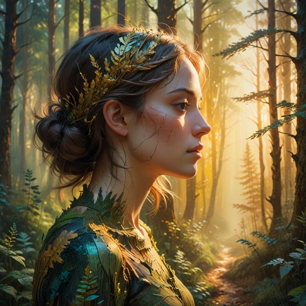 Ethereal Dreamscapes: Surreal Forest Fills a Profile