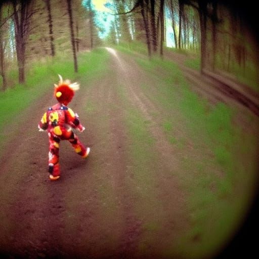 Creepy Clown Captured on Trail Camera